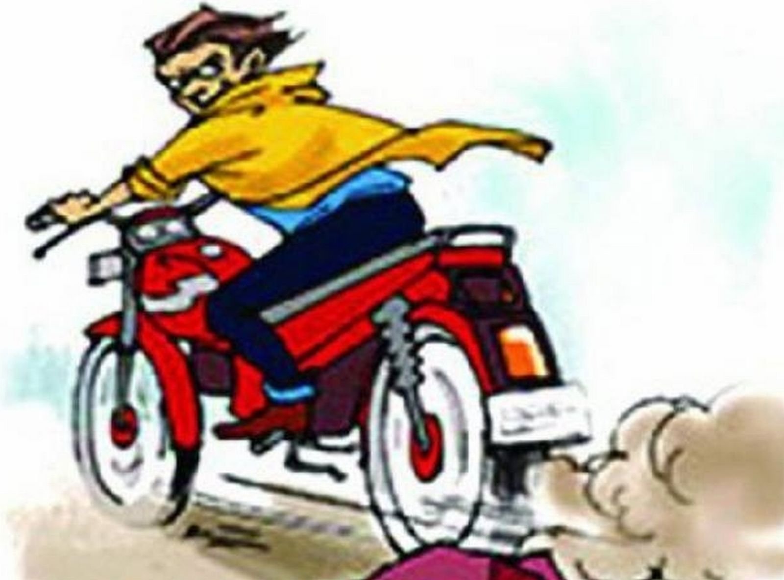 दुकान के बाहर खड़ी बाइक ले उड़ा चोर, सीसीटीवी में हुआ कैद...देखें वीडियो