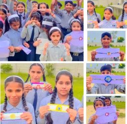 सीएम ब्राइटन ग्लोबल स्कूल में बच्चों ने खुद बनाईं राखियां, त्योहार मनाया