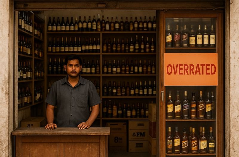 जैसे-जैसे यहां रात गहराती है...दारू के क्वार्टर की कीमत 'दोगुनी' हो जाती है