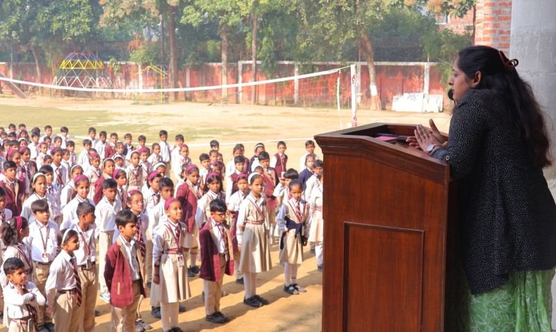 वंदे मातरम के 150 वर्ष पूर्ण होने पर मदर एथीना स्कूल में विद्यार्थियों को दी गई जानकारी