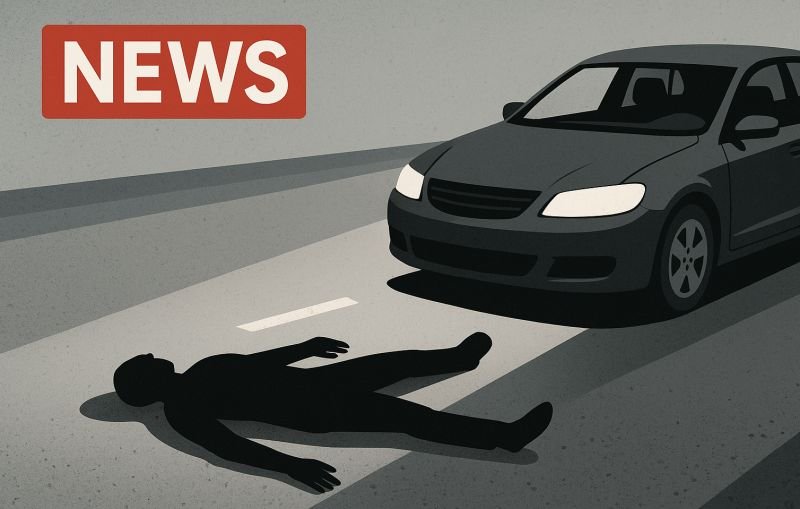 सड़क किनारे नशे में पड़ा था युवक, कार आई और कुचलती चली गई