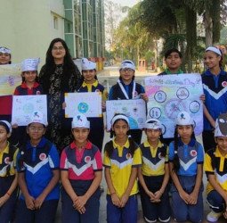 सफाई रखें, मच्छरों से होगा बचाव तभी दूर रहेगा मलेरिया...एचपी इंटरनेशनल स्कूल के बच्चों ने दिया संदेश