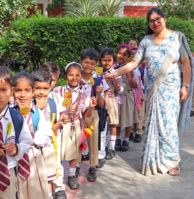 मदर एथीना स्कूल में नन्हे-मुन्नों का भव्य स्वागतः ‘वेलकम पार्टी’ के साथ नए सत्र का आरंभ