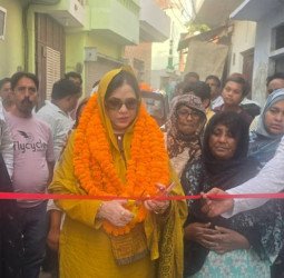 पालिकाध्यक्ष फात्मा रजा ने किया 22.38 लाख के सड़क और नाली निर्माण कार्यों का उद्घाटन