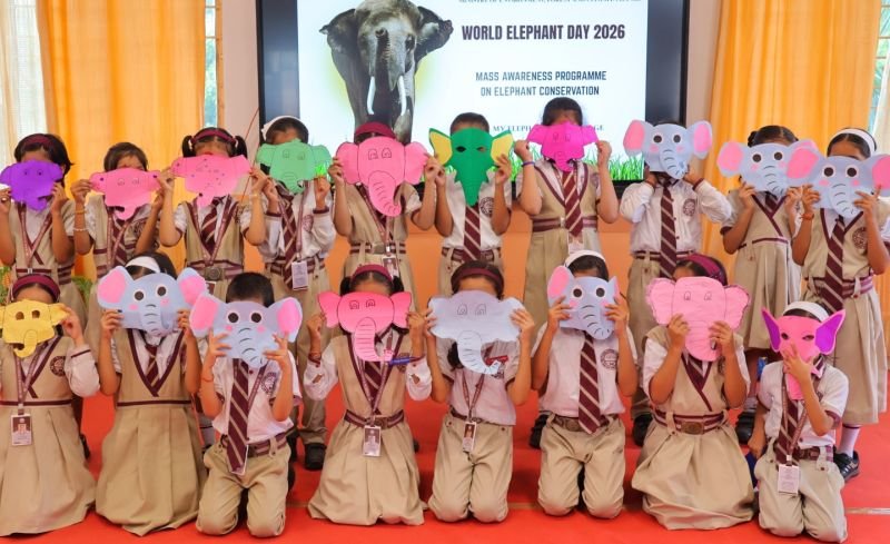‘विश्व हाथी दिवस’ पर मदर एथीना स्कूल के बच्चों ने लिया पर्यावरण व वन्यजीव संरक्षण का संकल्प