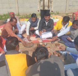 हिंदू सम्मेलन कार्यक्रम स्थल का किया भूमि पूजन, 10 को सिलहरी में होगा आयोजन