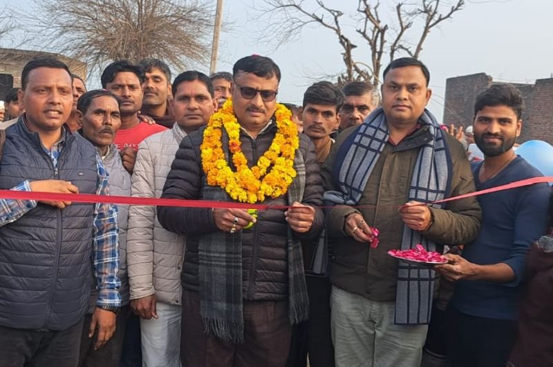 भाजपा प्रदेश मंत्री डीपी भारती ने किया सीसी मार्गों का लोकार्पण