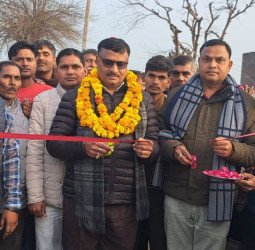 भाजपा प्रदेश मंत्री डीपी भारती ने किया सीसी मार्गों का लोकार्पण
