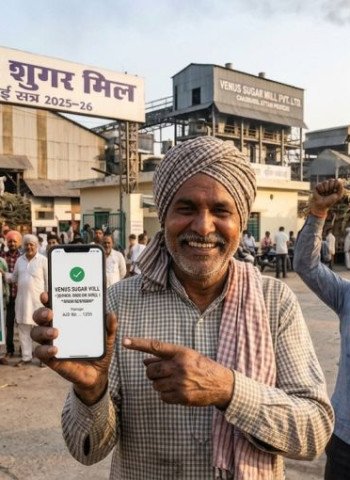 वीनस शुगर मिल ने किसानों को किया 32.80 करोड़ का भुगतान