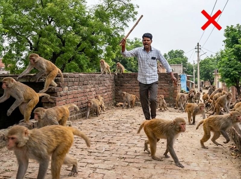 बंदरों को भगाने गया था युवक, छत पर मौत कर रही थी इंतजार