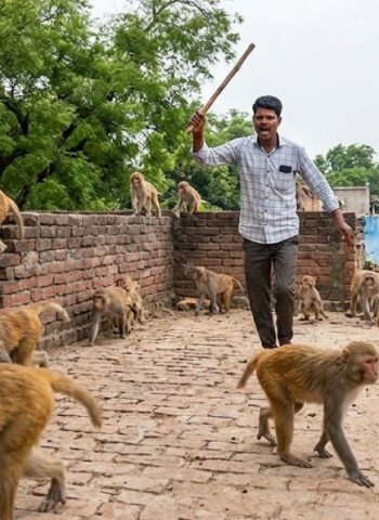 बंदरों को भगाने गया था युवक, छत पर मौत कर रही थी इंतजार