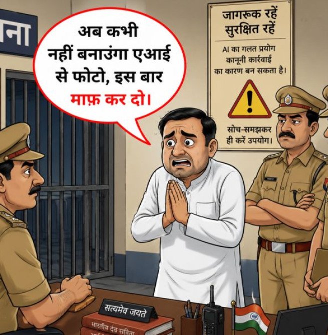 ईद की बधाई देने का था अरमान....पर, 'एआई' ने करवा दिया प्रधान पति का चालान