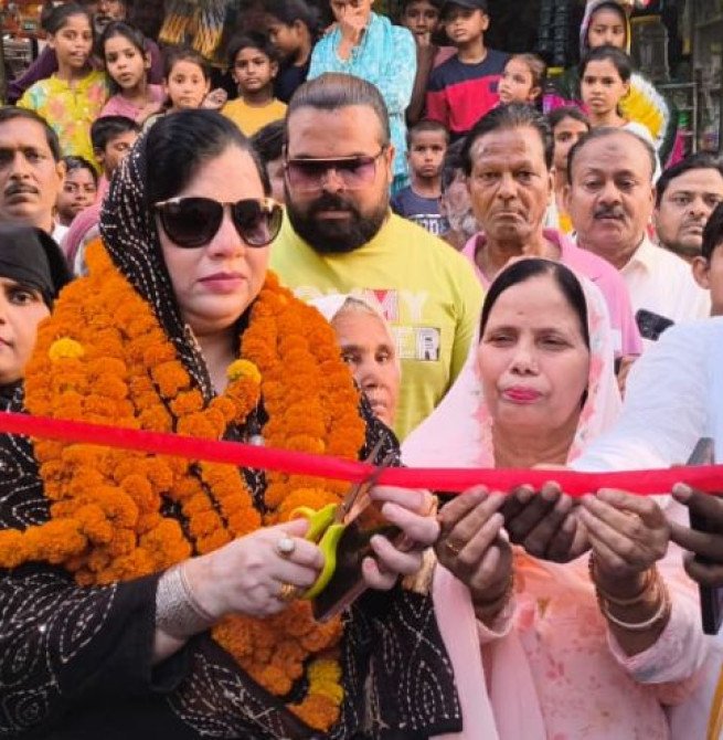 नई सराय नई बस्ती में विकास कार्यों की सौगात, पालिकाध्यक्ष फात्मा रज़ा ने किया उद्घाटन