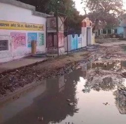 उपेक्षा की मार...मंदिर जाना हो या स्कूल, पहले कीचड़ और जलभराव करिये पार
