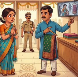 चंदौसी में बेटी के साथ दुकान से साड़ी चुराई, पुलिस तक पहुंचा मामला तो बोली- 'धोखे से चली गई'