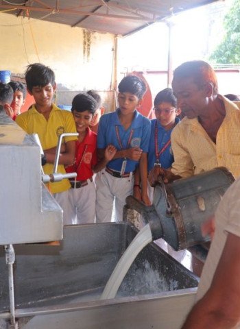 मदर एथीना स्कूल के विद्यार्थियों ने किया मिल्क चिलिंग फैक्ट्री का शैक्षिक भ्रमण