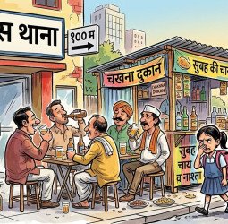 खाकी के साये में चल रहे मैखाने, पुलिस सो रही चैन से...छलक रहे पैमाने