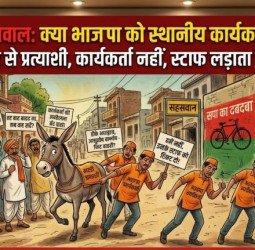 सहसवान में भाजपा के कायकर्ता नहीं, प्रत्याशी का 'स्टाफ' लड़ाता है चुनाव