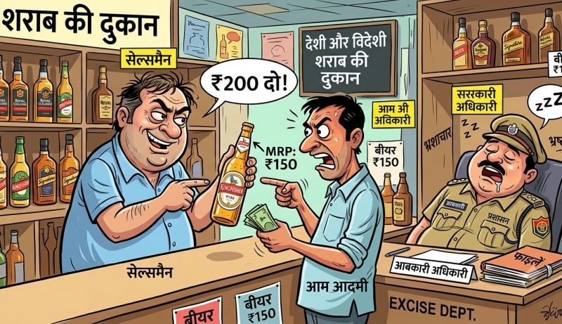 वीडियोः चंदौसी में जमकर हो रही शराब की ओवररेटिंग, नहीं सुन रहा विभाग