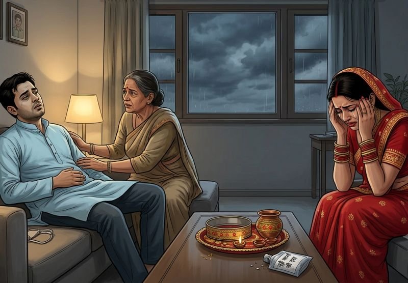 चांद दिखे बिना पत्नी ने खोल लिया करवाचौथ का व्रत तो पति ने खा लिया जहर