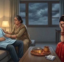 चांद दिखे बिना पत्नी ने खोल लिया करवाचौथ का व्रत तो पति ने खा लिया जहर