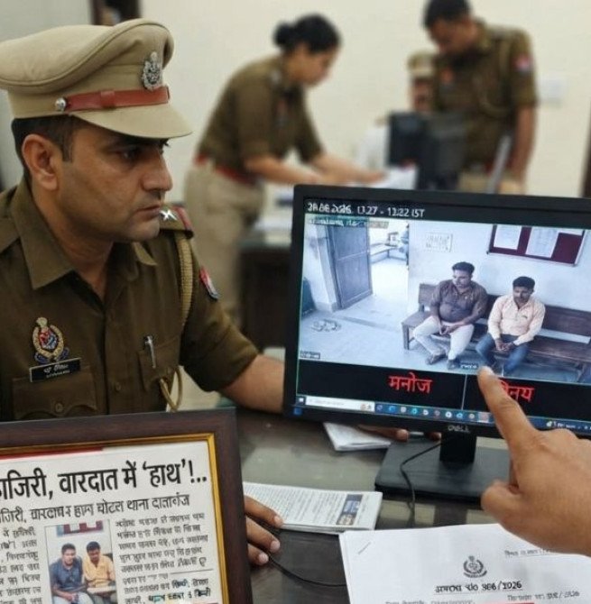 थाना दे रहा गवाही पर फिर भी दर्ज हुई फर्जी कहानी...सीसीटीवी में दर्ज 'सबूत'