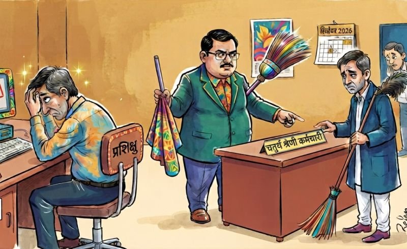 तीन साल में भी नहीं सीख पाए हिंदी टाइपिंग...लिपिक से बना दिए गए चतुर्थ श्रेणी कर्मचारी